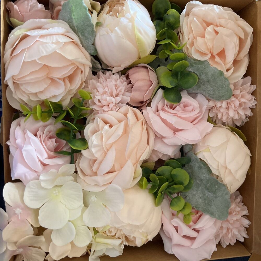 Artificial Flowers Pink Flowers Fake Silk Flowers Wedding Cake Flowers for